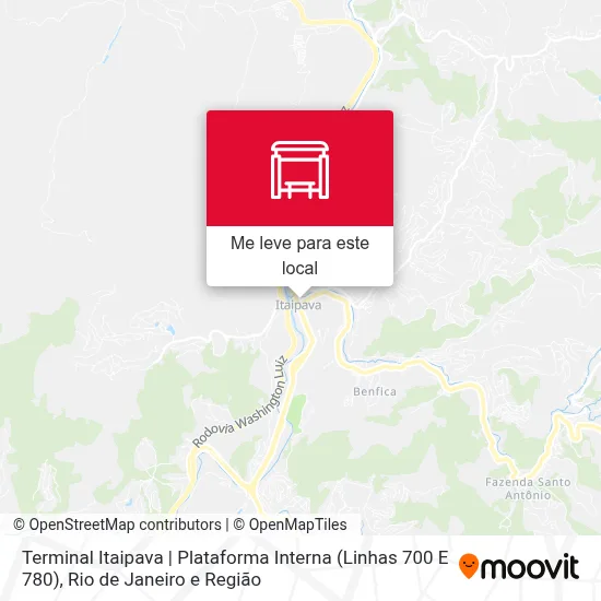 Terminal Itaipava | Plataforma Interna (Linhas 700 E 780) mapa