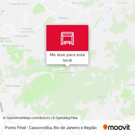 Ponto Final - Cassorotiba mapa