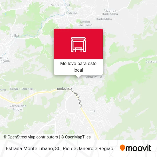 Estrada Monte Libano, 80 mapa