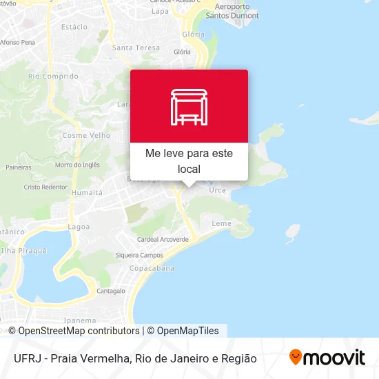 UFRJ - Praia Vermelha mapa