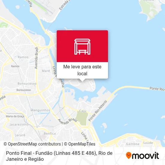 Ponto Final - Fundão (Linhas 485 E 486) mapa