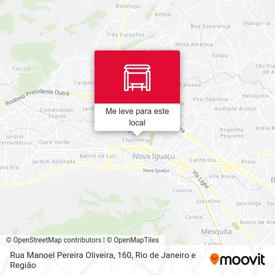 Rua Manoel Pereira Oliveira, 160 mapa