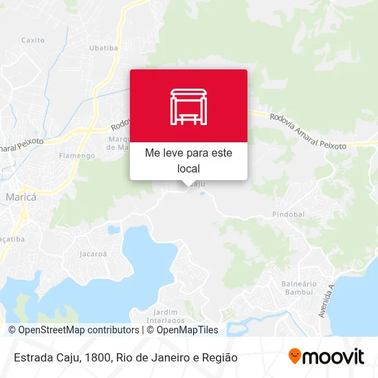 Estrada Caju, 1800 mapa