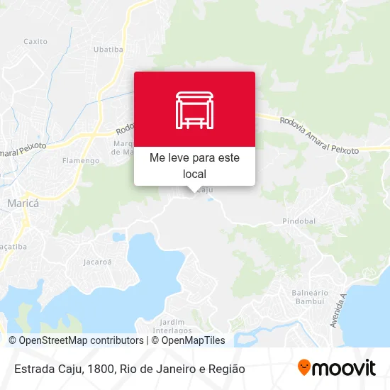 Estrada Caju, 1800 mapa