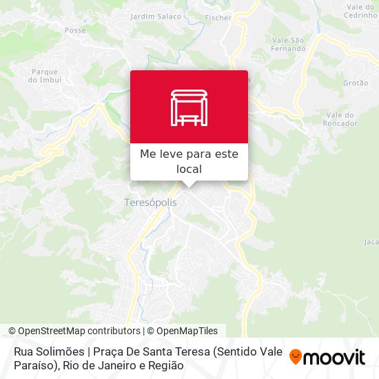 Rua Solimões | Praça De Santa Teresa (Sentido Vale Paraíso) mapa