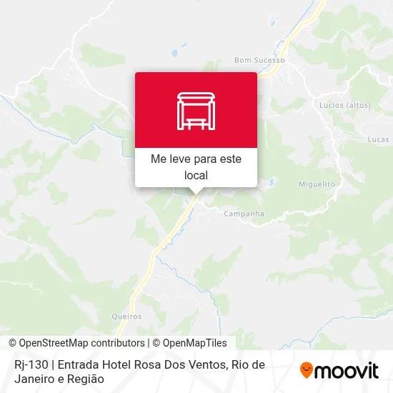 Rj-130 | Entrada Hotel Rosa Dos Ventos mapa