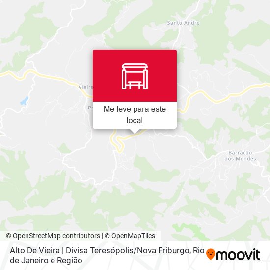 Alto De Vieira | Divisa Teresópolis / Nova Friburgo mapa