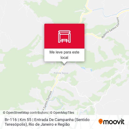 Br-116 | Km 55 | Entrada De Campanha (Sentido Teresópolis) mapa