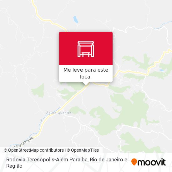 Rodovia Teresópolis-Além Paraíba mapa