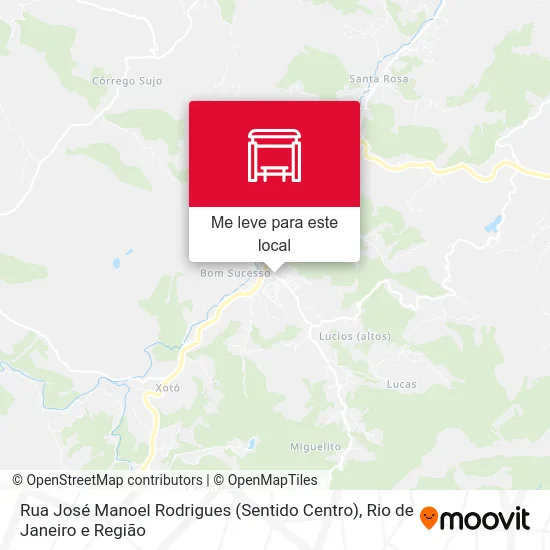 Rua José Manoel Rodrigues (Sentido Centro) mapa