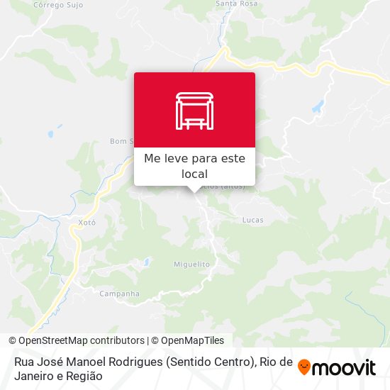 Rua José Manoel Rodrigues (Sentido Centro) mapa