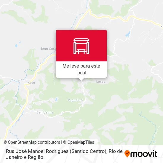 Rua José Manoel Rodrigues (Sentido Centro) mapa