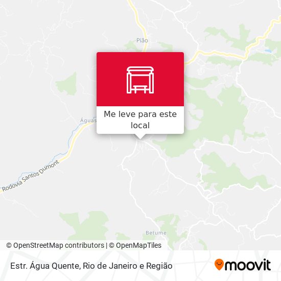 Estr. Água Quente mapa