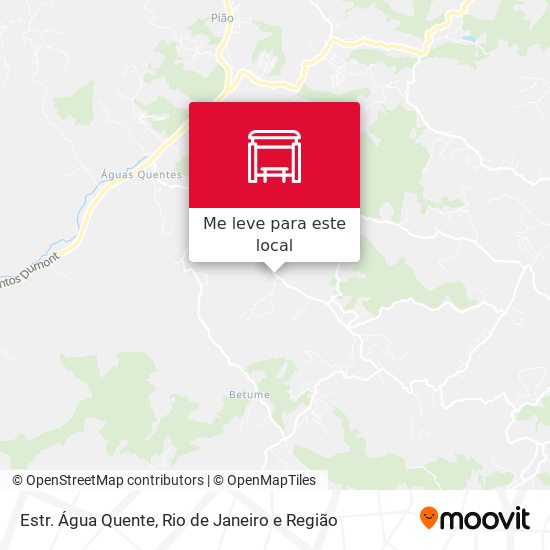 Estr. Água Quente mapa