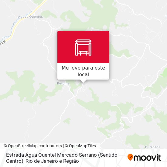 Estrada Água Quente| Mercado Serrano (Sentido Centro) mapa