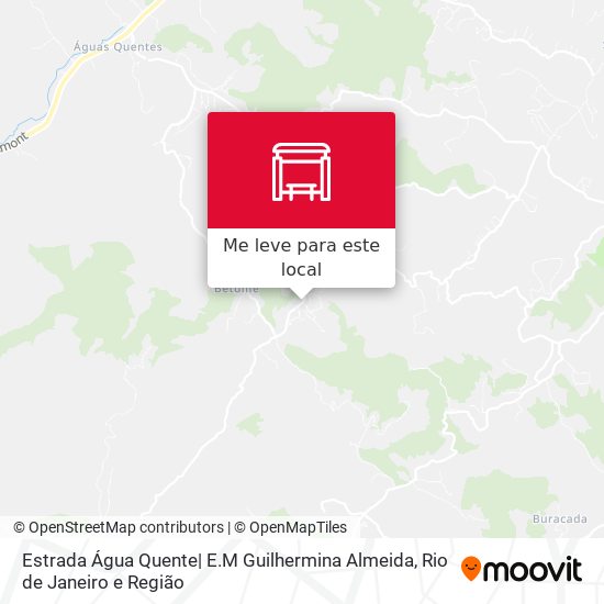 Estrada Água Quente| E.M Guilhermina Almeida mapa