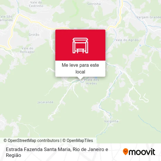 Estrada Fazenda Santa Maria mapa