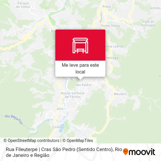 Rua Fileuterpe | Cras São Pedro (Sentido Centro) mapa