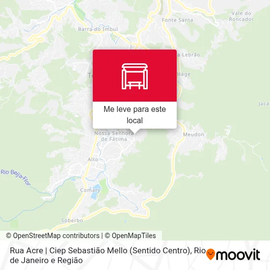 Rua Acre | Ciep Sebastião Mello (Sentido Centro) mapa