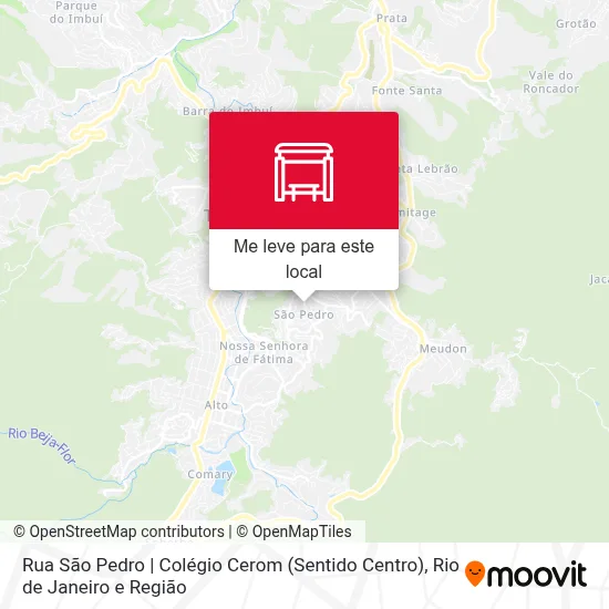 Rua São Pedro | Colégio Cerom (Sentido Centro) mapa