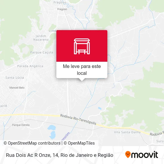 Rua Dois Ac R Onze, 14 mapa