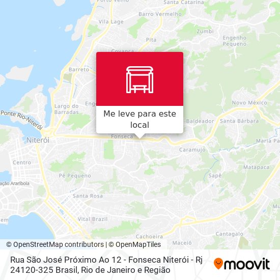 Rua São José Próximo Ao 12 - Fonseca Niterói - Rj 24120-325 Brasil mapa