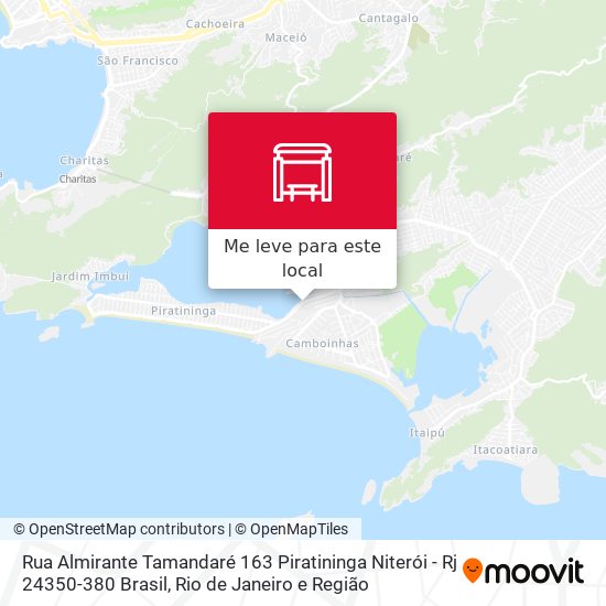 Rua Almirante Tamandaré 163 Piratininga Niterói - Rj 24350-380 Brasil mapa