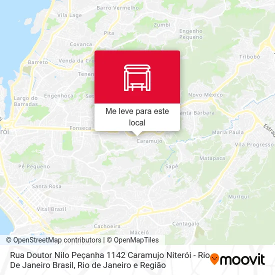 Rua Doutor Nilo Peçanha 1142 Caramujo Niterói - Rio De Janeiro Brasil mapa