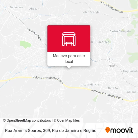 Rua Aramis Soares, 309 mapa