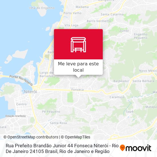 Rua Prefeito Brandão Junior 44 Fonseca Niterói - Rio De Janeiro 24105 Brasil mapa