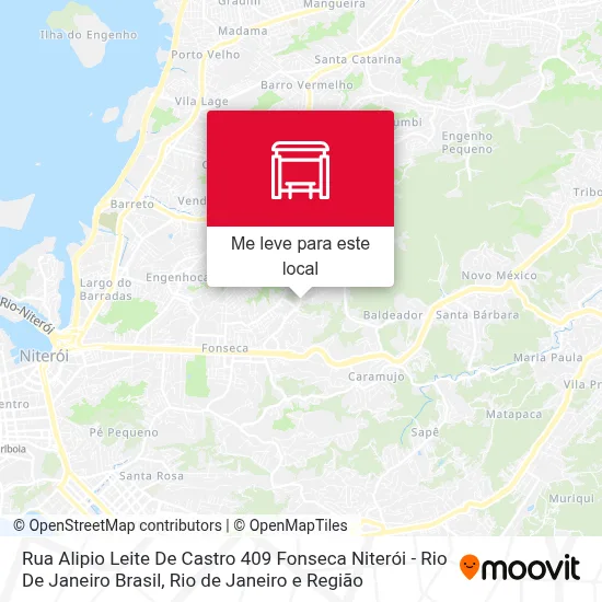 Rua Alipio Leite De Castro 409 Fonseca Niterói - Rio De Janeiro Brasil mapa
