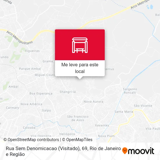 Rua Sem Denomicacao (Visitado), 69 mapa