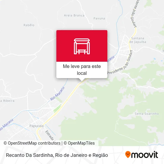 Recanto Da Sardinha mapa