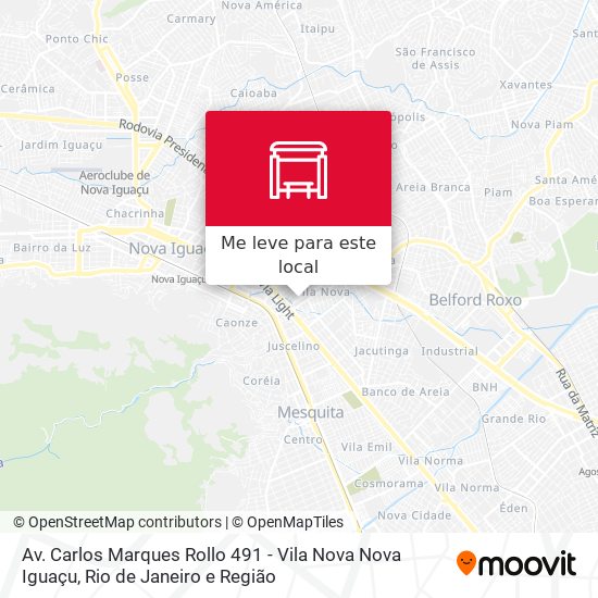Av. Carlos Marques Rollo 491 - Vila Nova Nova Iguaçu mapa