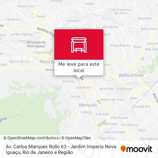 Av. Carlos Marques Rollo 62 - Jardim Imperio Nova Iguaçu mapa