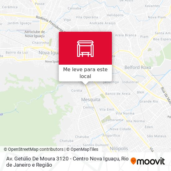 Av. Getúlio De Moura 3120 - Centro Nova Iguaçu mapa