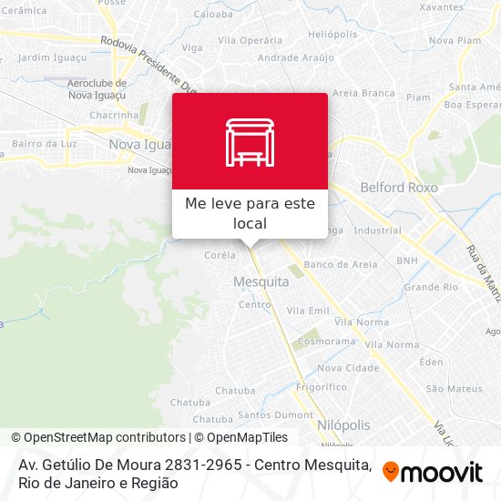 Av. Getúlio De Moura 2831-2965 - Centro Mesquita mapa