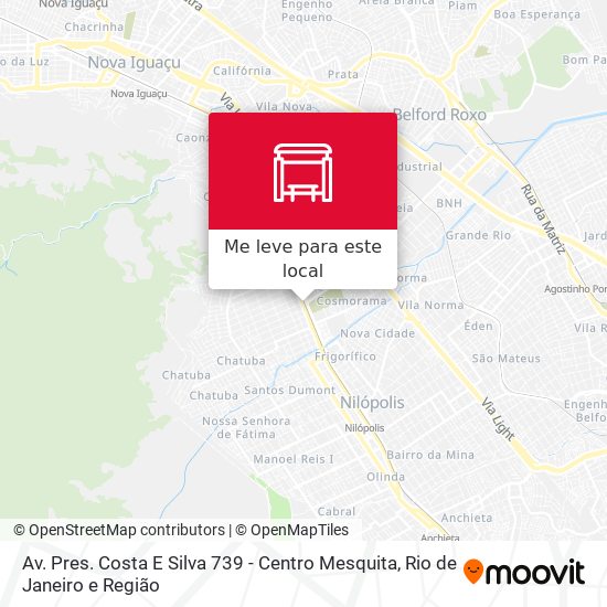 Av. Pres. Costa E Silva 739 - Centro Mesquita mapa