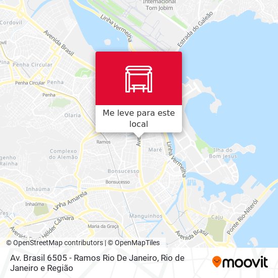 Av. Brasil 6505 - Ramos Rio De Janeiro mapa