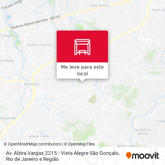 Av. Alzira Vargas 2215 - Vista Alegre São Gonçalo mapa