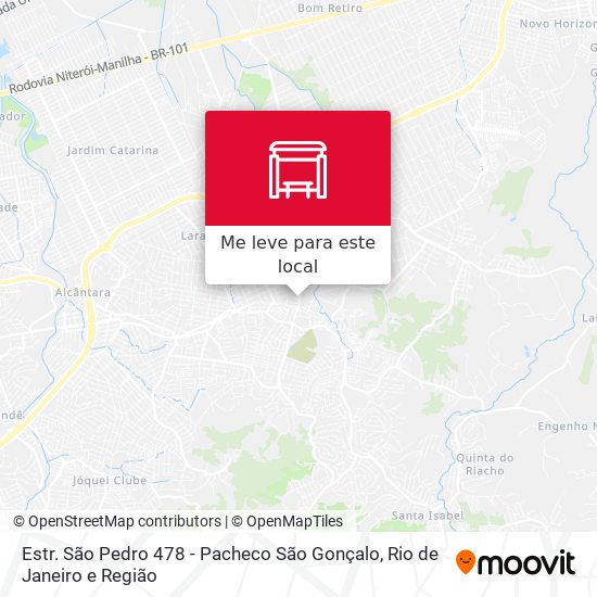 Estr. São Pedro 478 - Pacheco São Gonçalo mapa