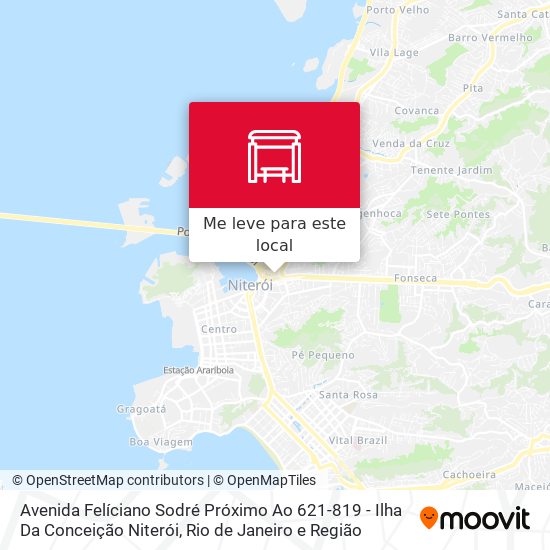 Avenida Felíciano Sodré Próximo Ao 621-819 - Ilha Da Conceição Niterói mapa
