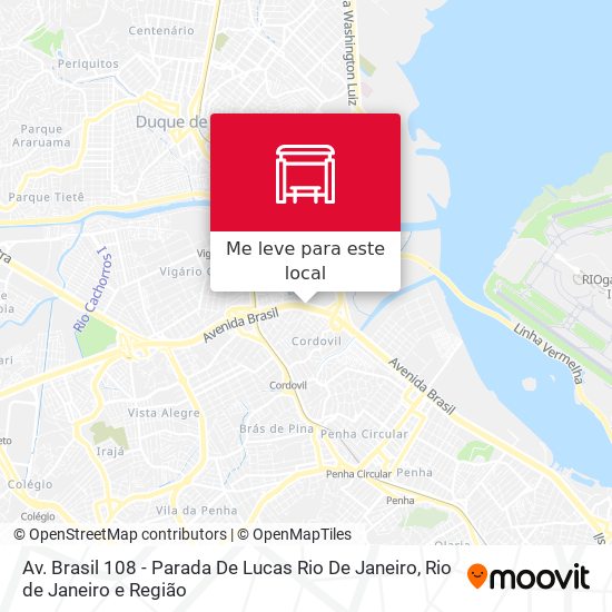 Av. Brasil 108 - Parada De Lucas Rio De Janeiro mapa