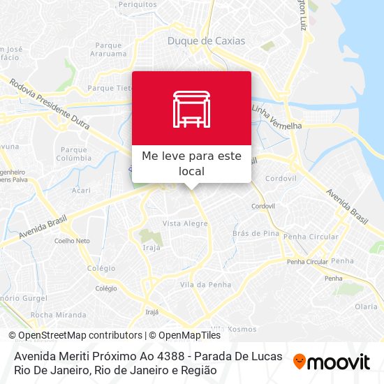 Avenida Meriti Próximo Ao 4388 - Parada De Lucas Rio De Janeiro mapa