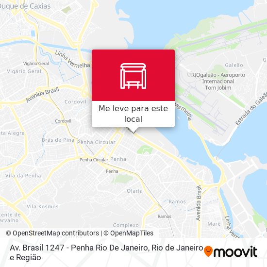 Av. Brasil 1247 - Penha Rio De Janeiro mapa