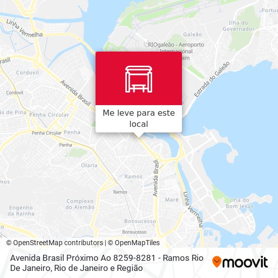 Avenida Brasil Próximo Ao 8259-8281 - Ramos Rio De Janeiro mapa