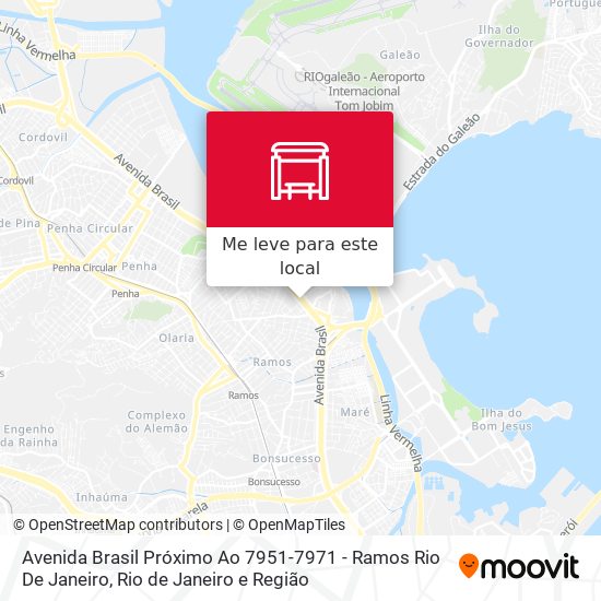 Avenida Brasil Próximo Ao 7951-7971 - Ramos Rio De Janeiro mapa
