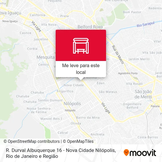 R. Durval Albuquerque 16 - Nova Cidade Nilópolis mapa