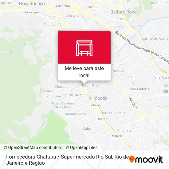 Fornecedora Chatuba / Supermercado Rio Sul mapa