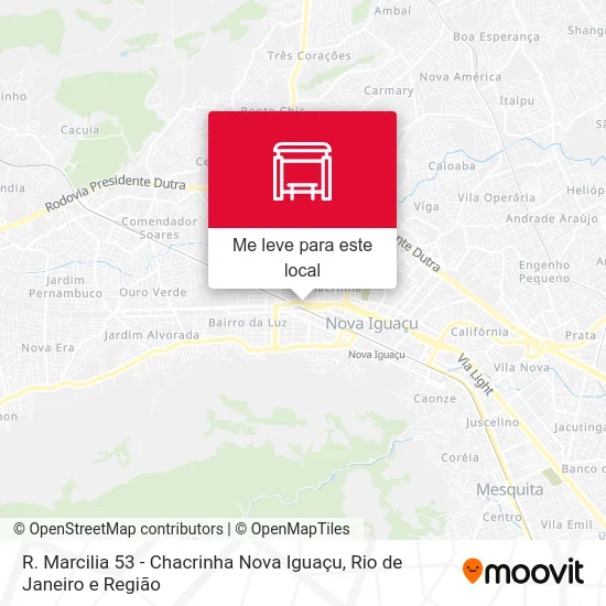 R. Marcilia 53 - Chacrinha Nova Iguaçu mapa